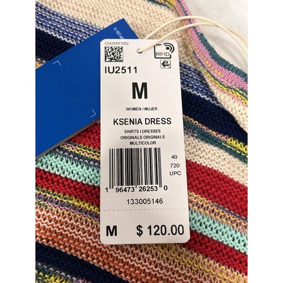 Adidas Originals Ksenia Schnaider Stripe Knit Dress M Multicolor NWT - Picture 8 of 16